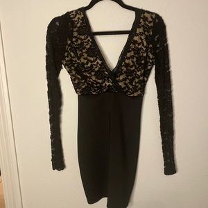 Little black dress with lace
